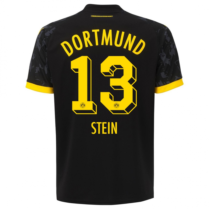Herren Daniel Stein #13 Schwarz Auswärtstrikot Trikot 2023/24 T-Shirt Belgien
