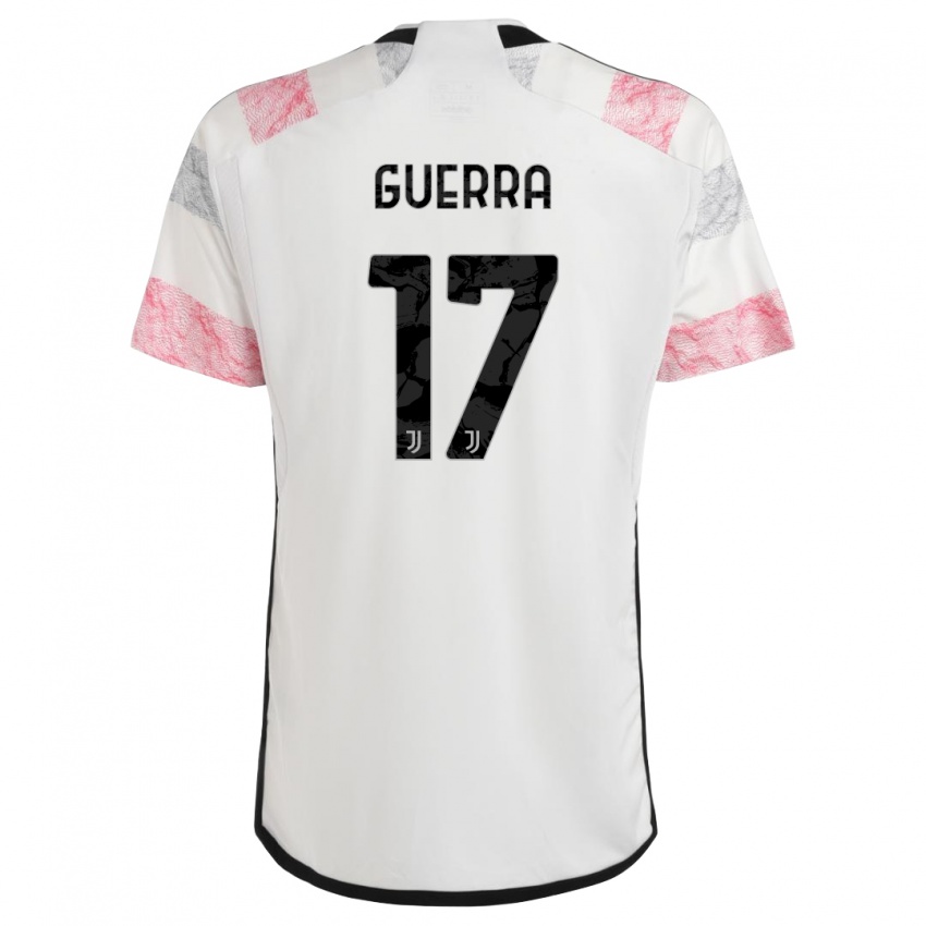 Herren Simone Guerra #17 Weiß Rosa Auswärtstrikot Trikot 2023/24 T-Shirt Belgien