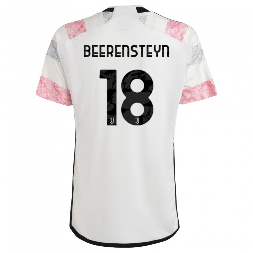 Herren Lineth Beerensteyn #18 Weiß Rosa Auswärtstrikot Trikot 2023/24 T-Shirt Belgien