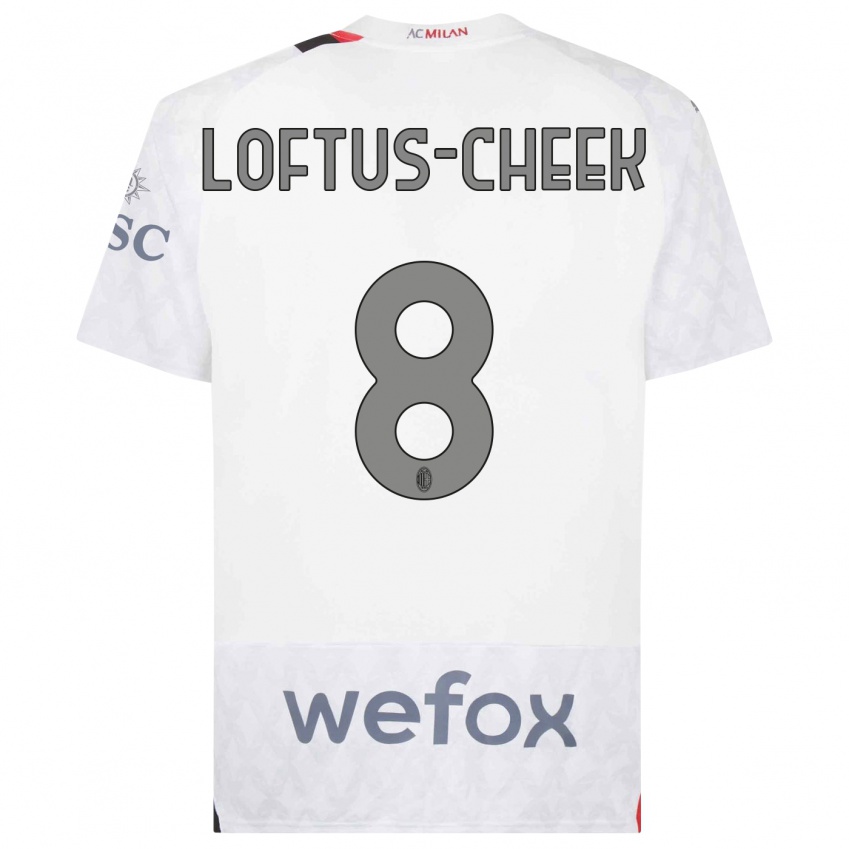 Homme Maillot Ruben Loftus-Cheek #8 Blanc Tenues Extérieur 2023/24 T-Shirt Belgique