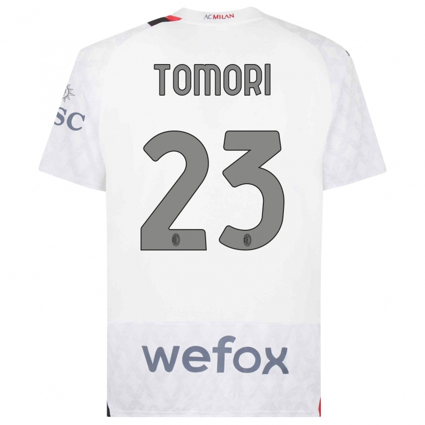 Herren Fikayo Tomori #23 Weiß Auswärtstrikot Trikot 2023/24 T-Shirt Belgien