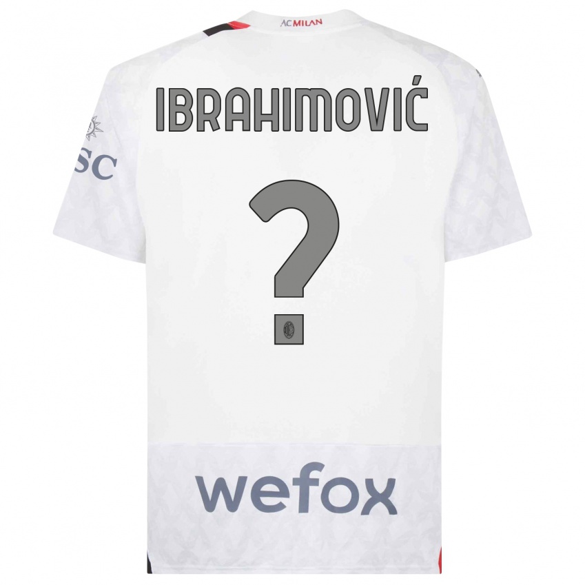 Herren Maximilian Ibrahimović #0 Weiß Auswärtstrikot Trikot 2023/24 T-Shirt Belgien
