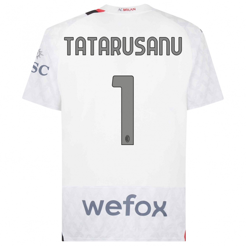 Homme Maillot Ciprian Tatarusanu #1 Blanc Tenues Extérieur 2023/24 T-Shirt Belgique