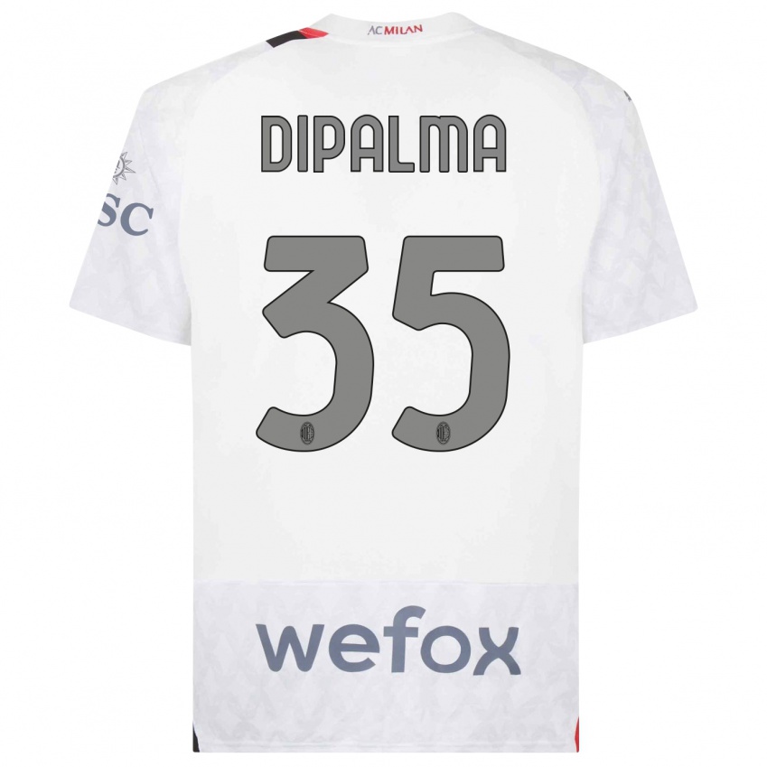 Herren Matteo Dipalma #35 Weiß Auswärtstrikot Trikot 2023/24 T-Shirt Belgien