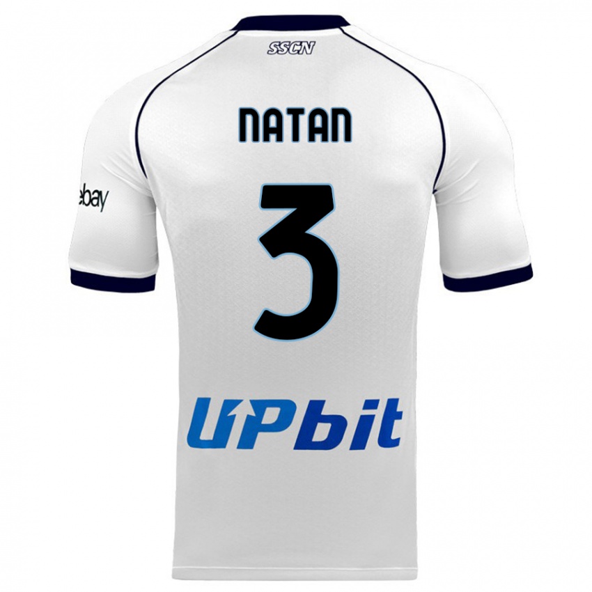 Herren Natan #3 Weiß Auswärtstrikot Trikot 2023/24 T-Shirt Belgien
