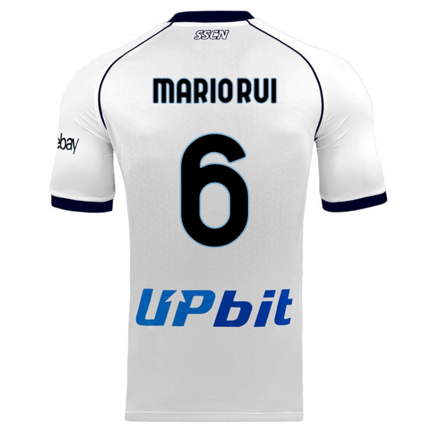 Homme Maillot Mario Rui #6 Blanc Tenues Extérieur 2023/24 T-Shirt Belgique