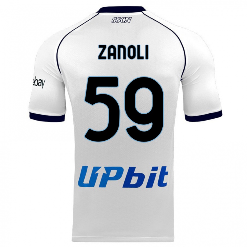 Herren Alessandro Zanoli #59 Weiß Auswärtstrikot Trikot 2023/24 T-Shirt Belgien