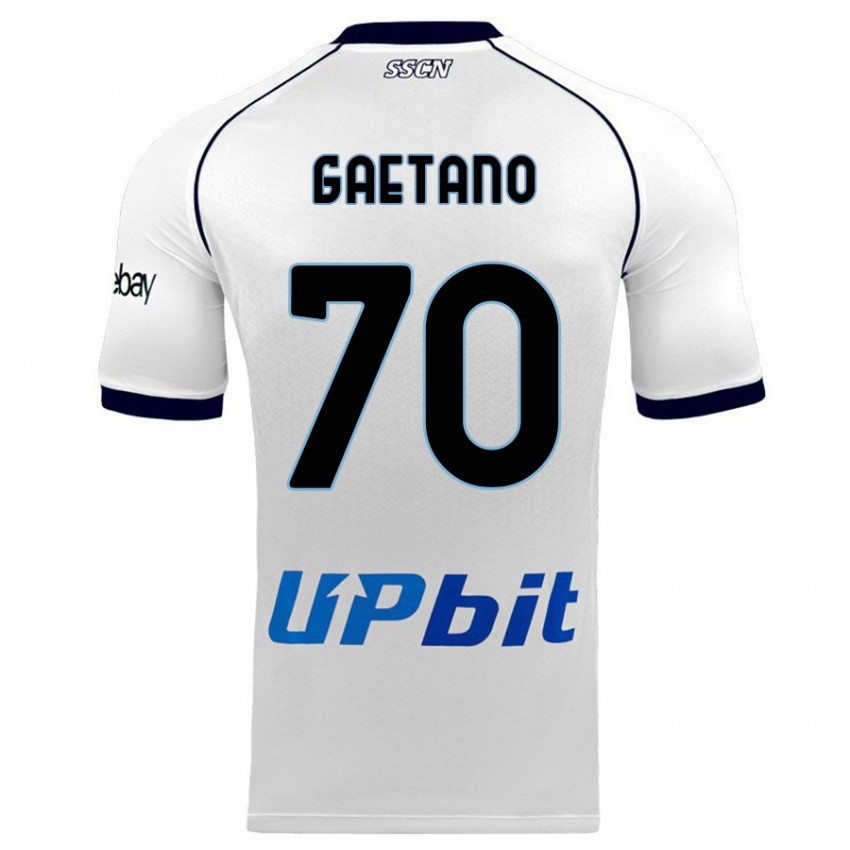 Homme Maillot Gianluca Gaetano #70 Blanc Tenues Extérieur 2023/24 T-Shirt Belgique