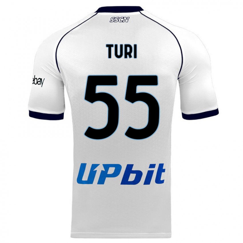 Herren Claudio Turi #55 Weiß Auswärtstrikot Trikot 2023/24 T-Shirt Belgien