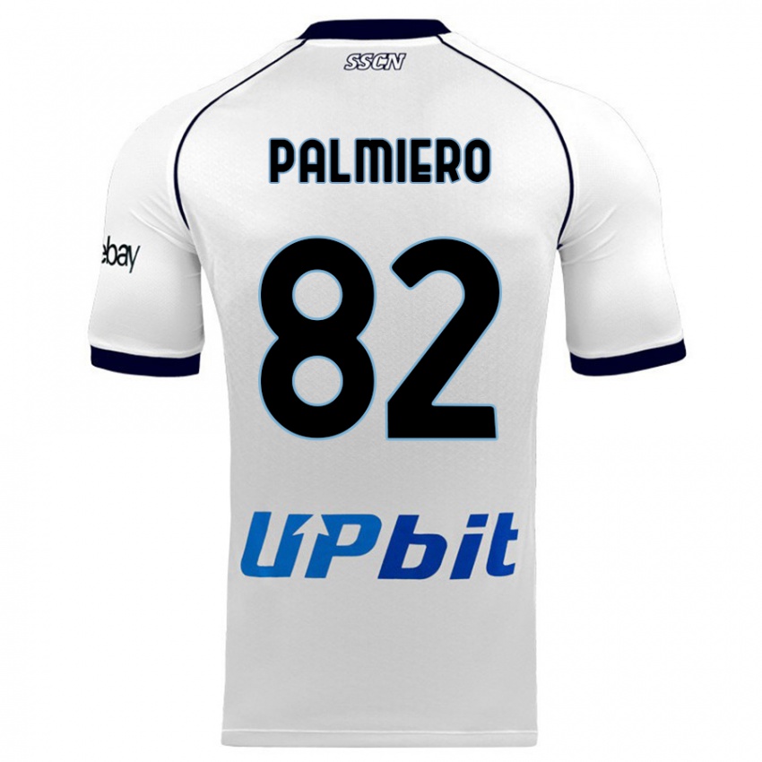 Herren Luca Palmiero #82 Weiß Auswärtstrikot Trikot 2023/24 T-Shirt Belgien