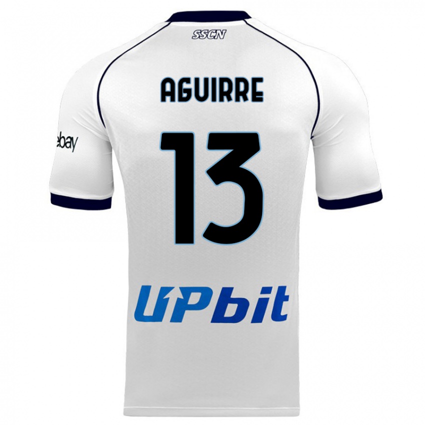 Herren Yolanda Aguirre #13 Weiß Auswärtstrikot Trikot 2023/24 T-Shirt Belgien