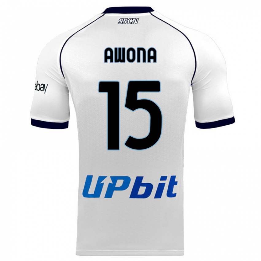 Herren Aurelle Awona #15 Weiß Auswärtstrikot Trikot 2023/24 T-Shirt Belgien