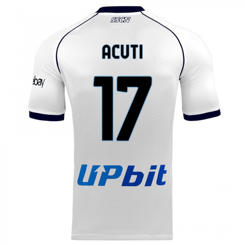 Herren Arianna Acuti #17 Weiß Auswärtstrikot Trikot 2023/24 T-Shirt Belgien