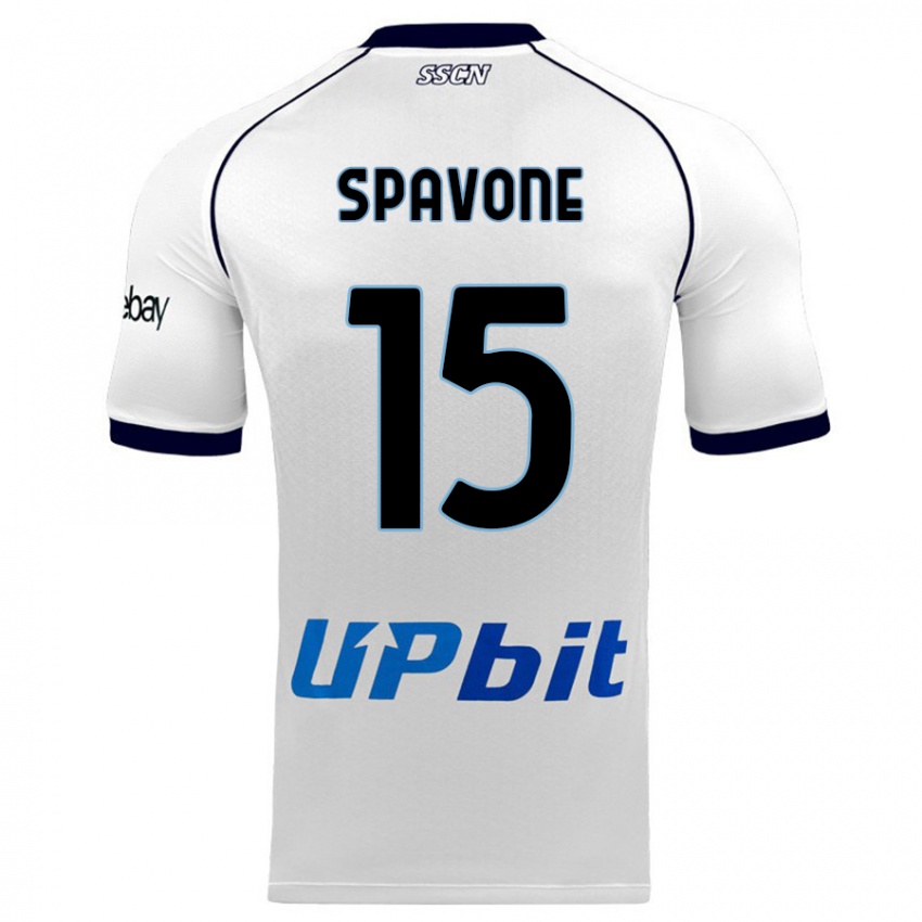 Homme Maillot Alessandro Spavone #15 Blanc Tenues Extérieur 2023/24 T-Shirt Belgique