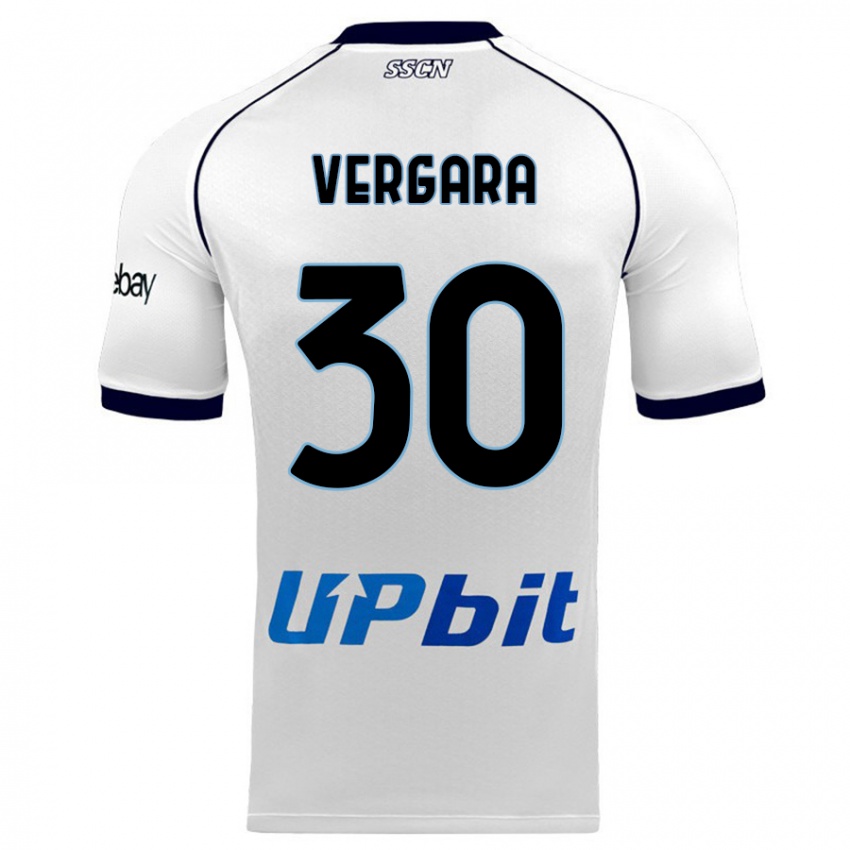 Herren Antonio Vergara #30 Weiß Auswärtstrikot Trikot 2023/24 T-Shirt Belgien
