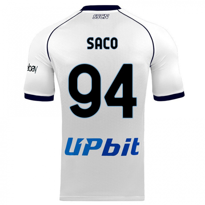 Herren Coli Saco #94 Weiß Auswärtstrikot Trikot 2023/24 T-Shirt Belgien