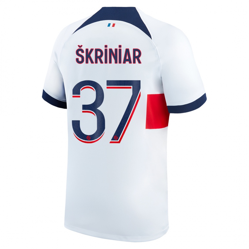 Herren Milan Skriniar #37 Weiß Auswärtstrikot Trikot 2023/24 T-Shirt Belgien