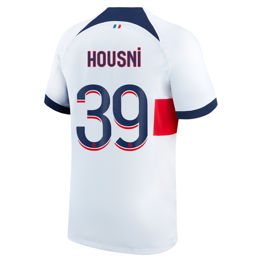 Homme Maillot Ilyes Housni #39 Blanc Tenues Extérieur 2023/24 T-Shirt Belgique
