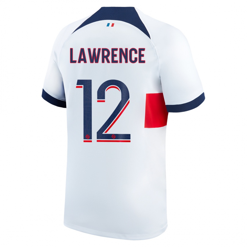 Homme Maillot Ashley Lawrence #12 Blanc Tenues Extérieur 2023/24 T-Shirt Belgique
