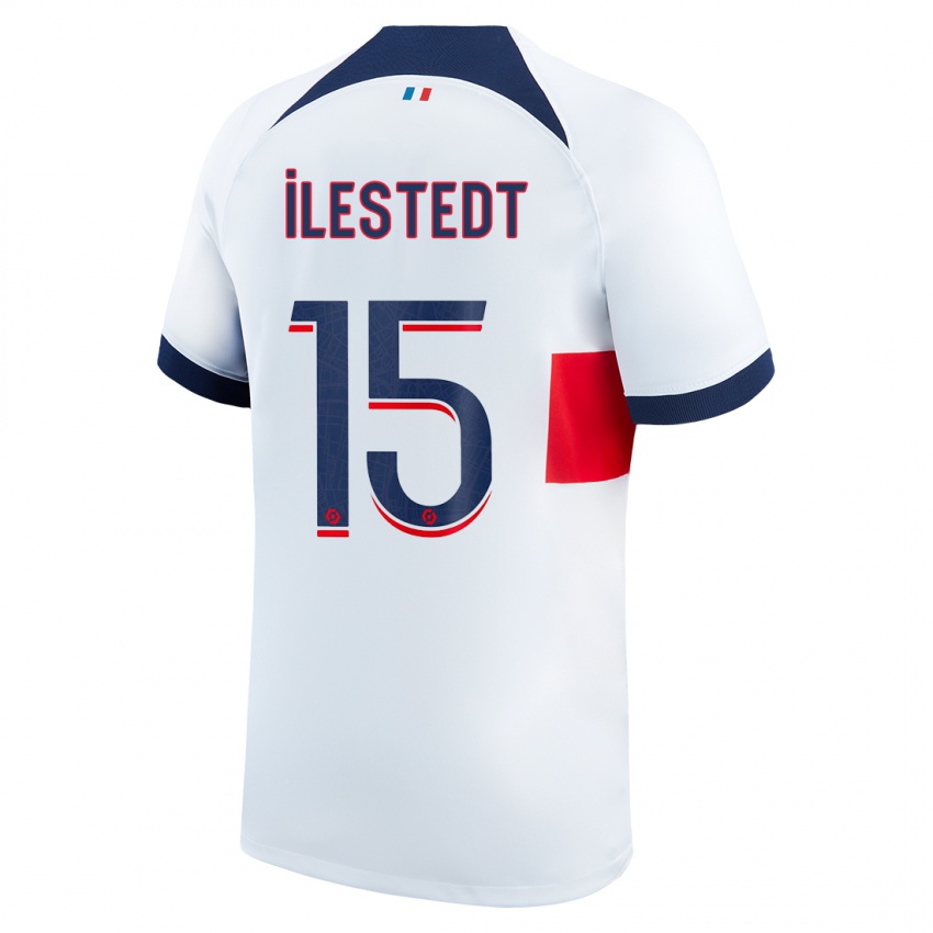 Herren Amanda Ilestedt #15 Weiß Auswärtstrikot Trikot 2023/24 T-Shirt Belgien