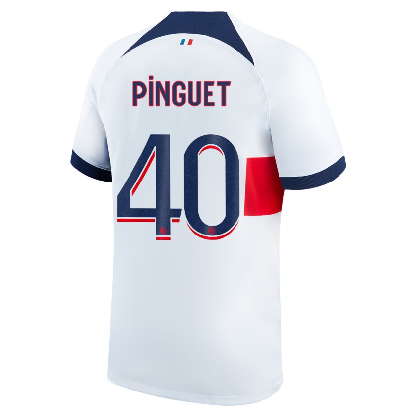 Homme Maillot Alice Pinguet #40 Blanc Tenues Extérieur 2023/24 T-Shirt Belgique
