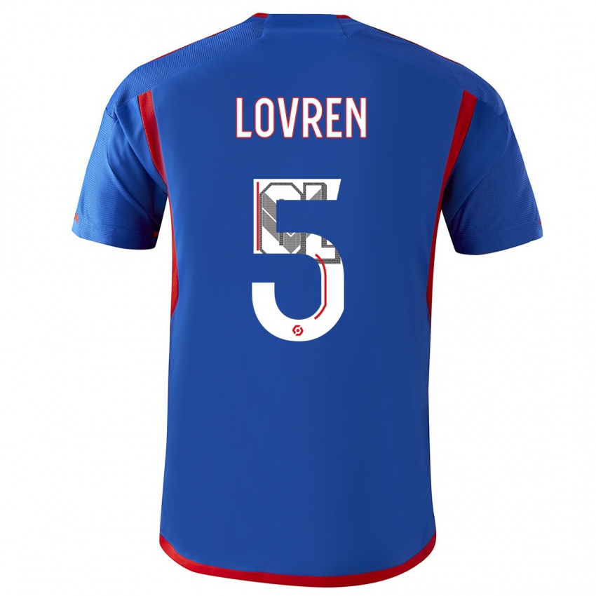 Herren Dejan Lovren #5 Blau Rot Auswärtstrikot Trikot 2023/24 T-Shirt Belgien