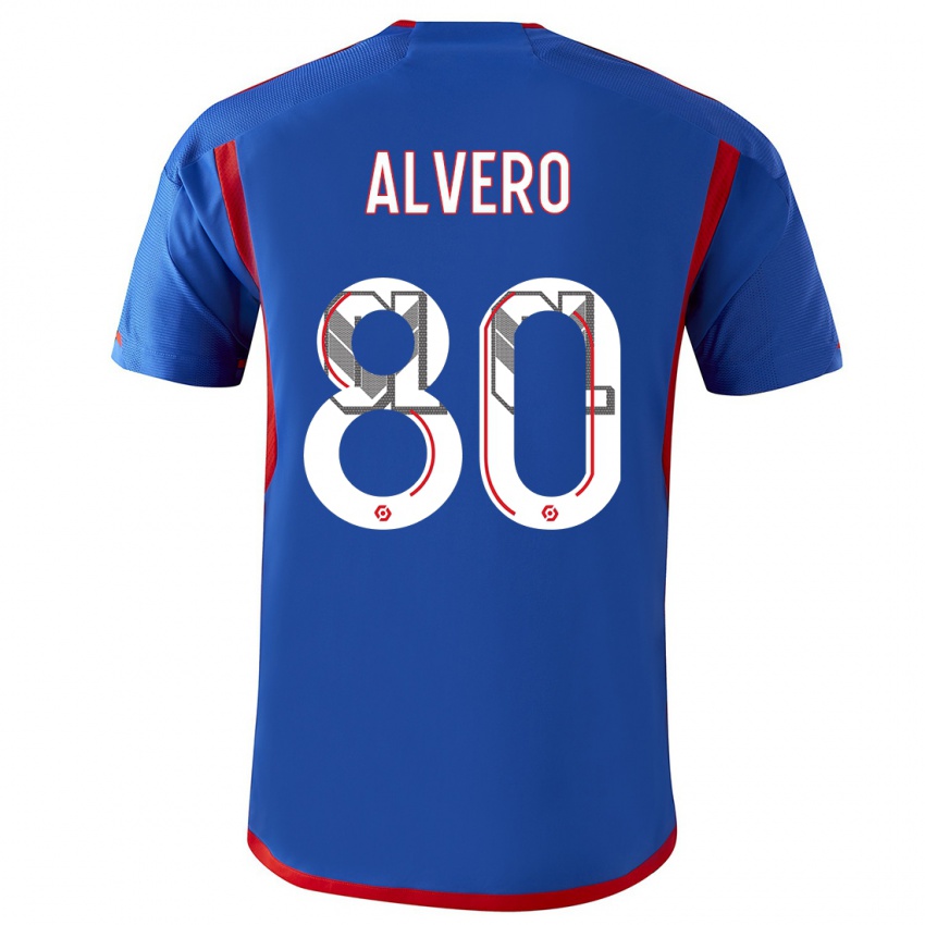 Heren Skelly Alvero #80 Blauw Rood Uitshirt Uittenue 2023/24 T-Shirt België
