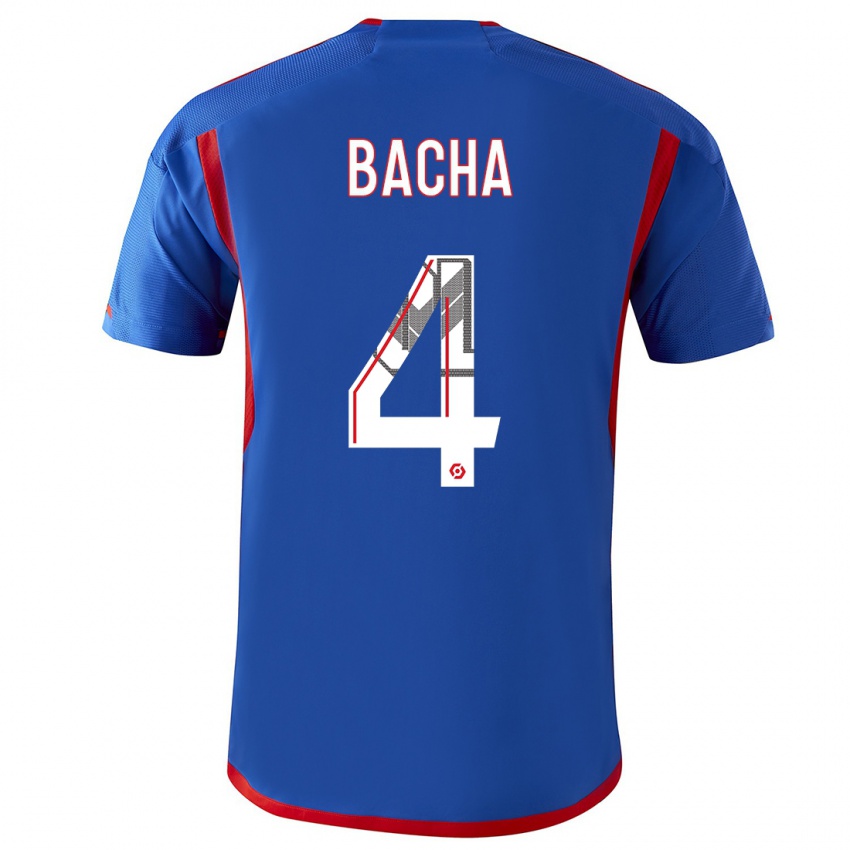 Herren Selma Bacha #4 Blau Rot Auswärtstrikot Trikot 2023/24 T-Shirt Belgien