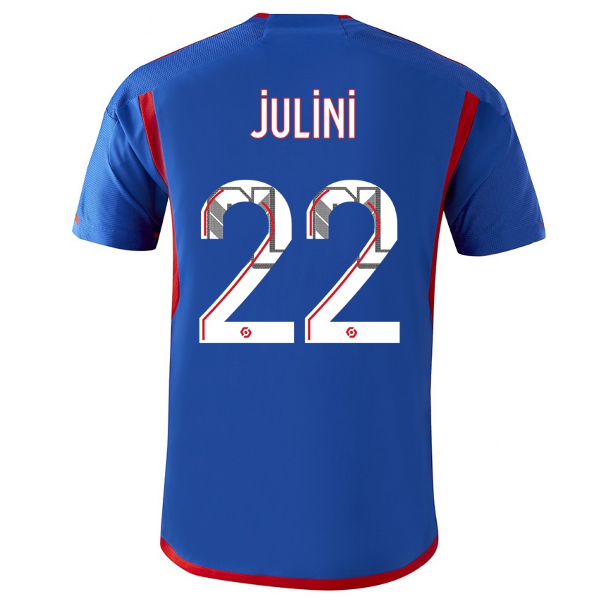Heren Sally Julini #22 Blauw Rood Uitshirt Uittenue 2023/24 T-Shirt België