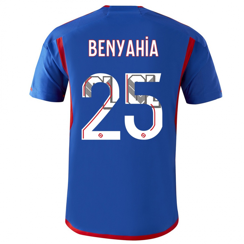 Herren Ines Benyahia #25 Blau Rot Auswärtstrikot Trikot 2023/24 T-Shirt Belgien