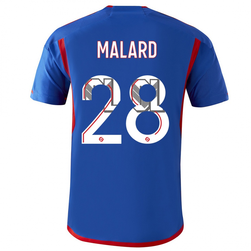 Herren Melvine Malard #28 Blau Rot Auswärtstrikot Trikot 2023/24 T-Shirt Belgien