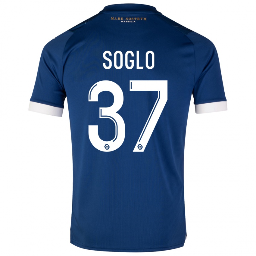 Heren Emran Soglo #37 Donkerblauw Uitshirt Uittenue 2023/24 T-Shirt België