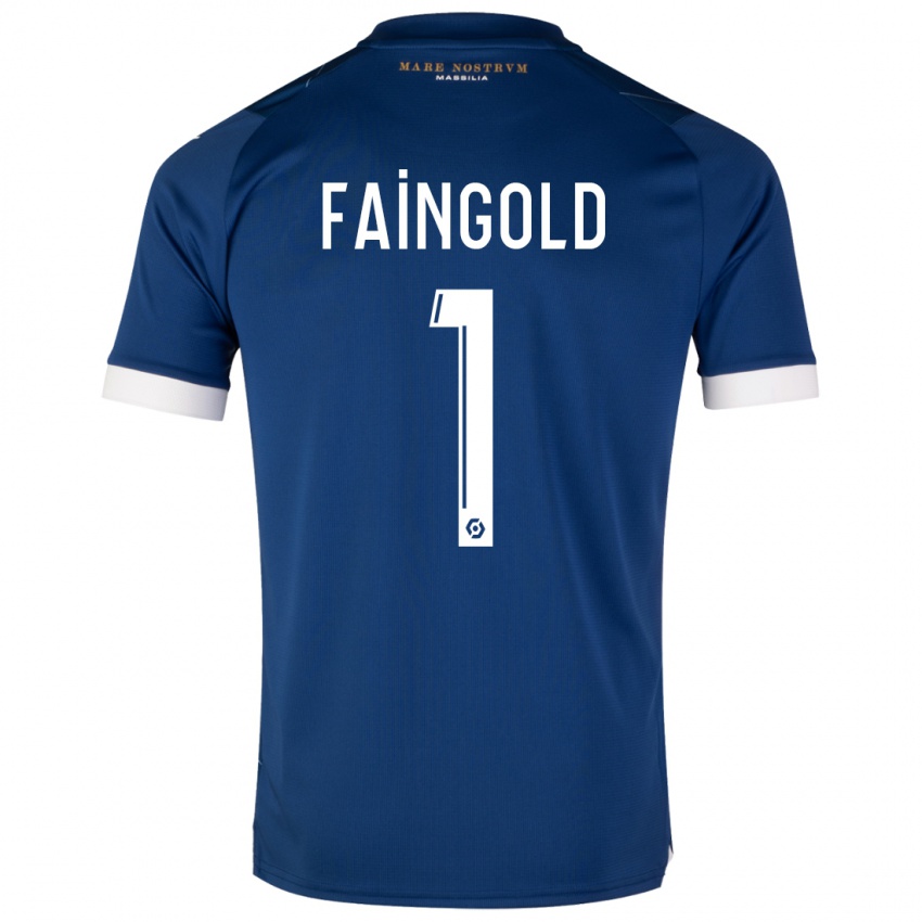 Homme Maillot Abbie Faingold #1 Bleu Foncé Tenues Extérieur 2023/24 T-Shirt Belgique