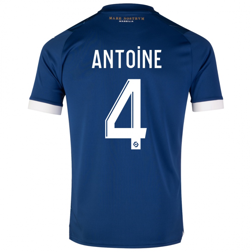 Herren Maud Antoine #4 Dunkelblau Auswärtstrikot Trikot 2023/24 T-Shirt Belgien