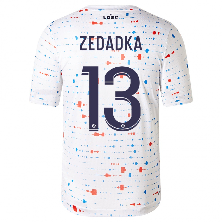 Heren Akim Zedadka #13 Wit Uitshirt Uittenue 2023/24 T-Shirt België