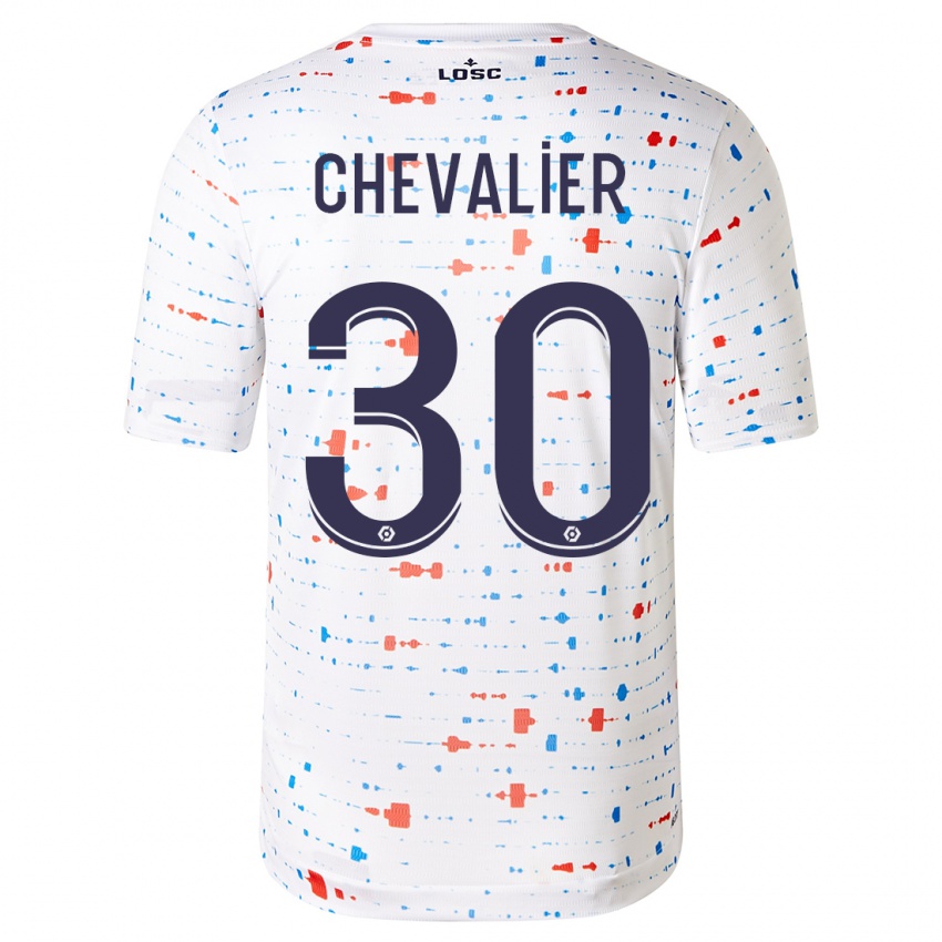 Herren Lucas Chevalier #30 Weiß Auswärtstrikot Trikot 2023/24 T-Shirt Belgien