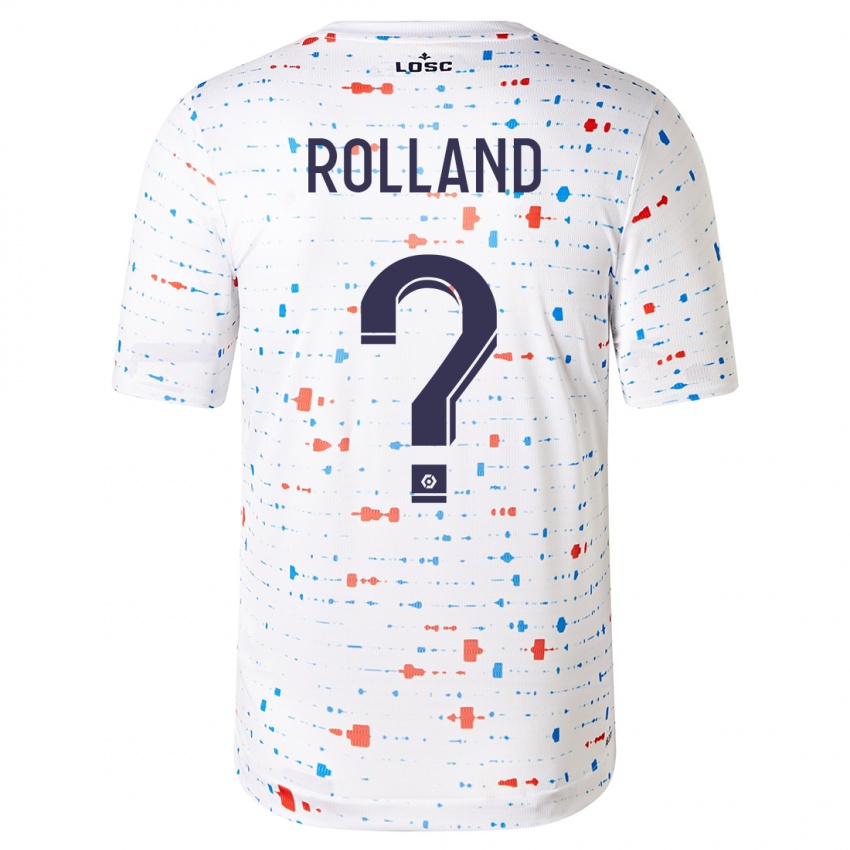 Heren Baptiste Rolland #0 Wit Uitshirt Uittenue 2023/24 T-Shirt België