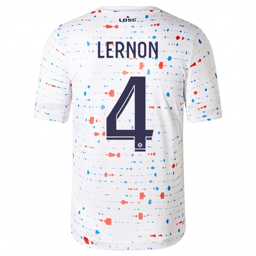 Herren Jessica Lernon #4 Weiß Auswärtstrikot Trikot 2023/24 T-Shirt Belgien