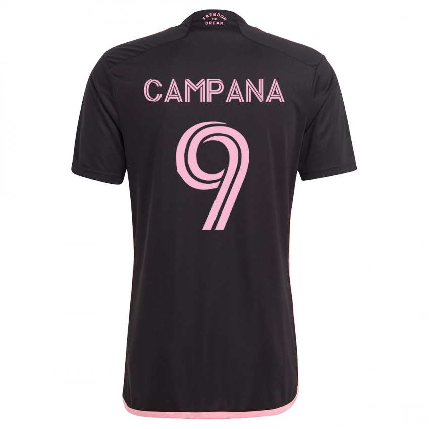 Herren Leonardo Campana #9 Schwarz Auswärtstrikot Trikot 2023/24 T-Shirt Belgien