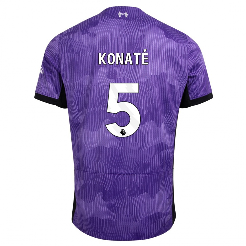 Homme Maillot Ibrahima Konate #5 Violet Troisieme 2023/24 T-Shirt Belgique