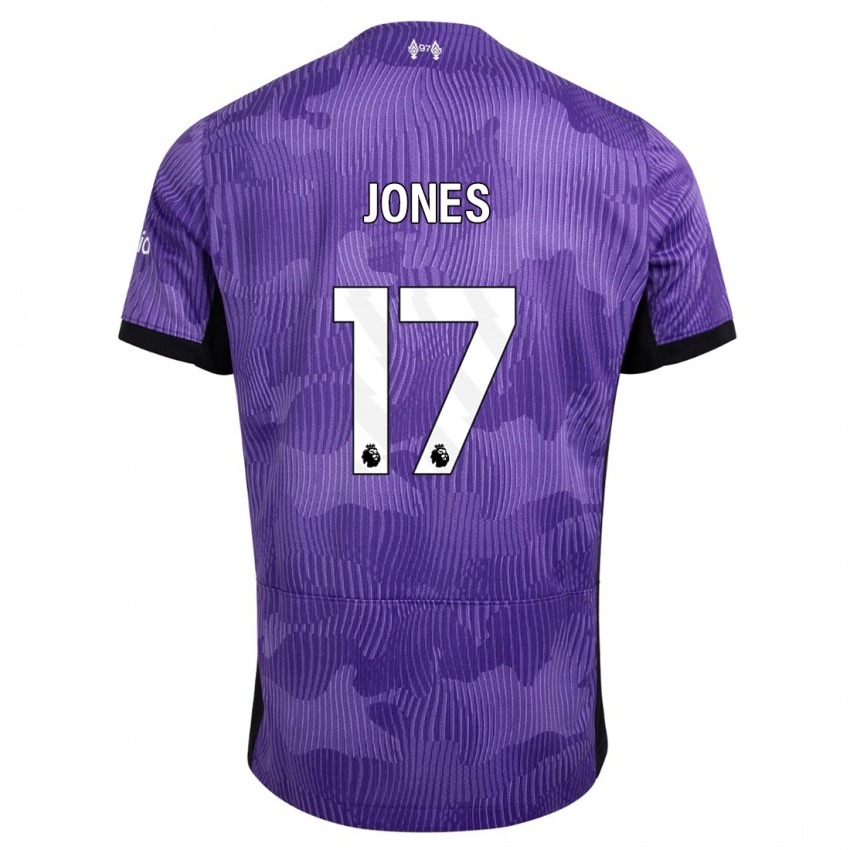 Homme Maillot Curtis Jones #17 Violet Troisieme 2023/24 T-Shirt Belgique