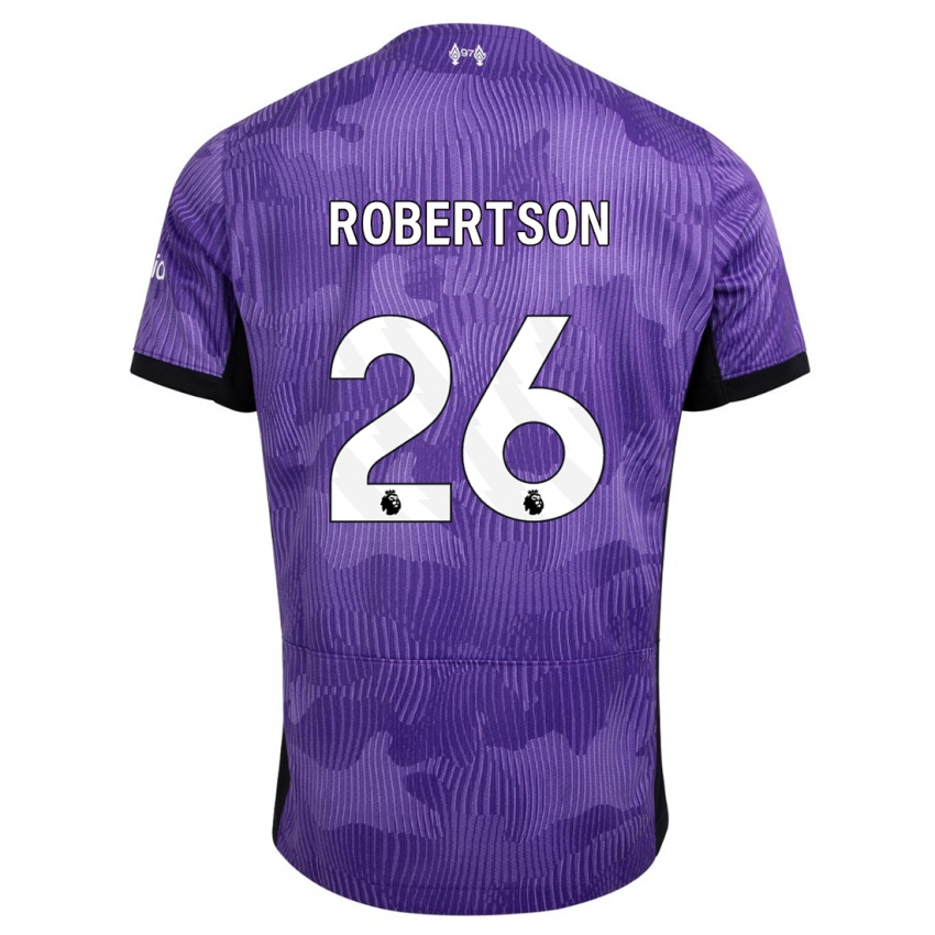 Heren Andrew Robertson #26 Paars Thuisshirt Derde Tenue 2023/24 T-Shirt België