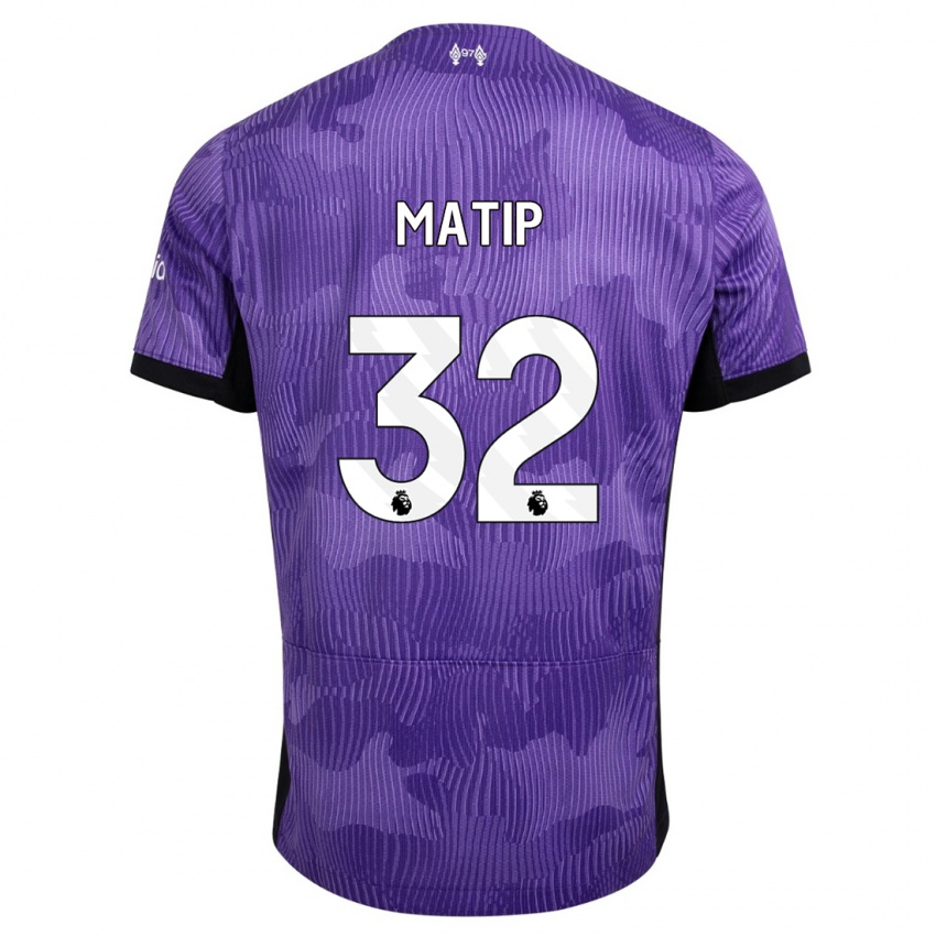 Homme Maillot Joel Matip #32 Violet Troisieme 2023/24 T-Shirt Belgique