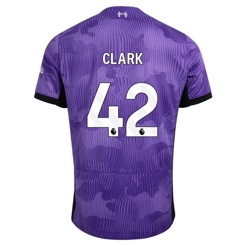Heren Bobby Clark #42 Paars Thuisshirt Derde Tenue 2023/24 T-Shirt België