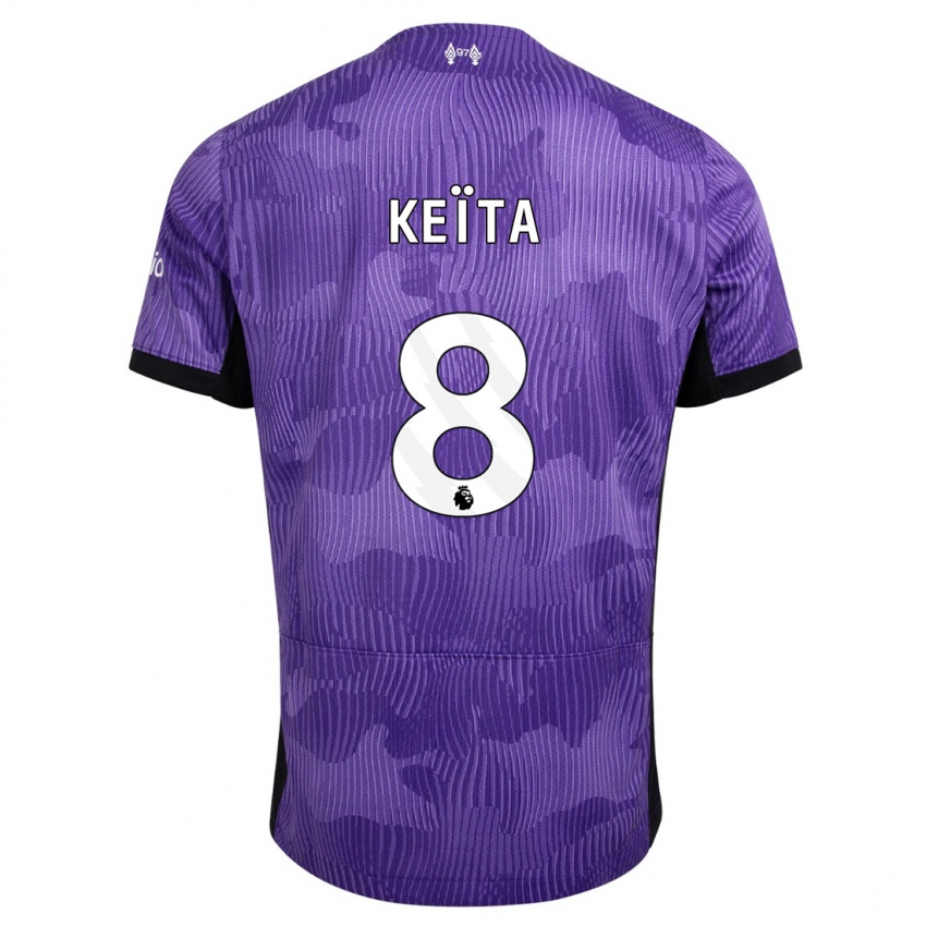 Herren Naby Keïta #8 Lila Ausweichtrikot Trikot 2023/24 T-Shirt Belgien