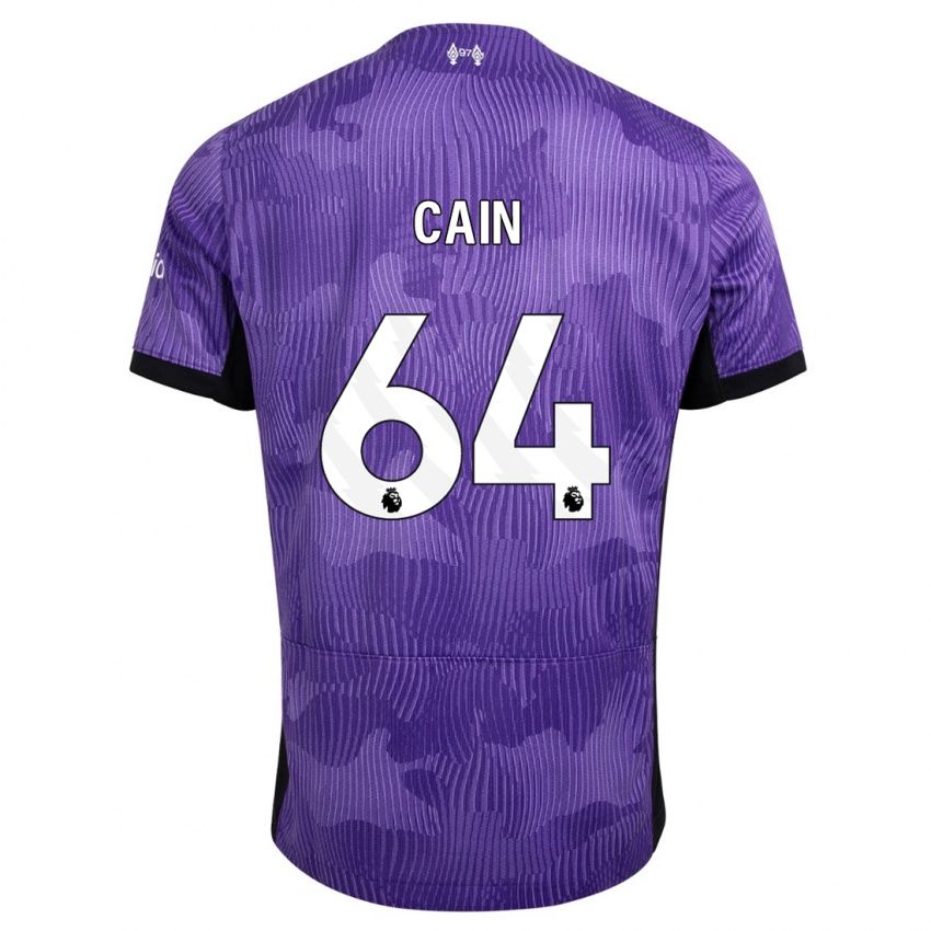 Herren Jake Cain #64 Lila Ausweichtrikot Trikot 2023/24 T-Shirt Belgien