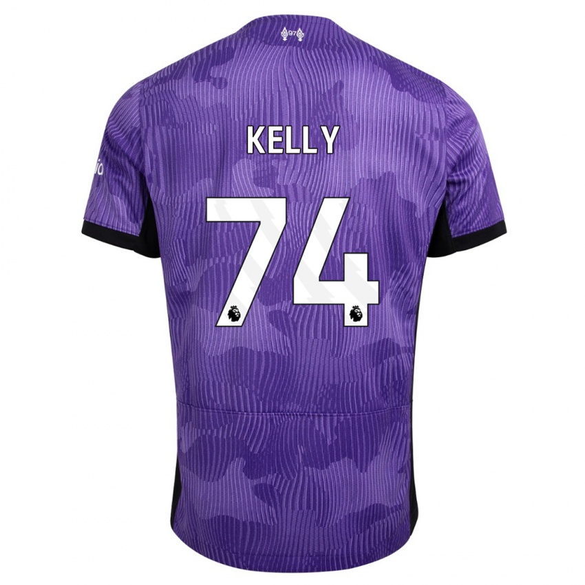 Homme Maillot Oscar Kelly #74 Violet Troisieme 2023/24 T-Shirt Belgique