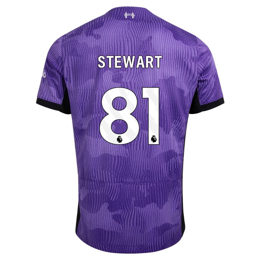 Herren Layton Stewart #81 Lila Ausweichtrikot Trikot 2023/24 T-Shirt Belgien