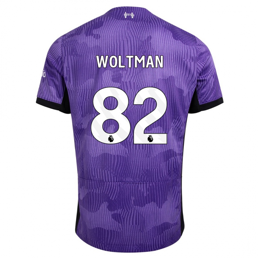 Herren Max Woltman #82 Lila Ausweichtrikot Trikot 2023/24 T-Shirt Belgien
