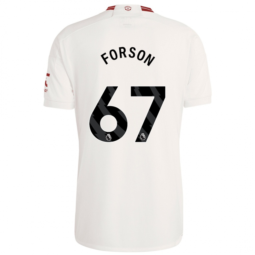 Herren Omari Forson #67 Weiß Ausweichtrikot Trikot 2023/24 T-Shirt Belgien